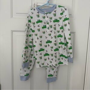 Ishtex Duck Hunting Mallard Dog Truck Long Sleeve Pajama Pants Set Boy Sz 6X/7